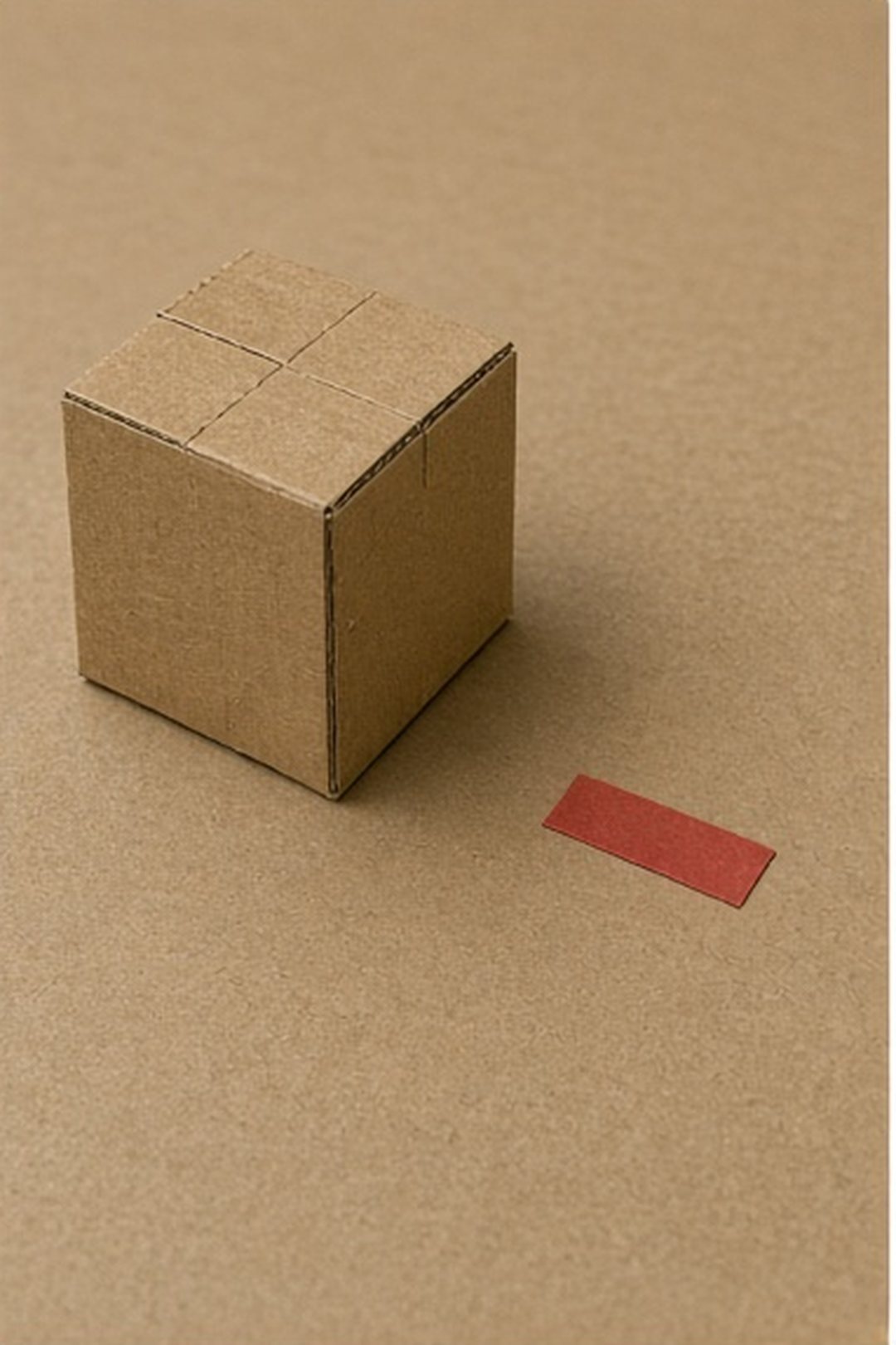 Unknown closed container beside a clear paper retreat path