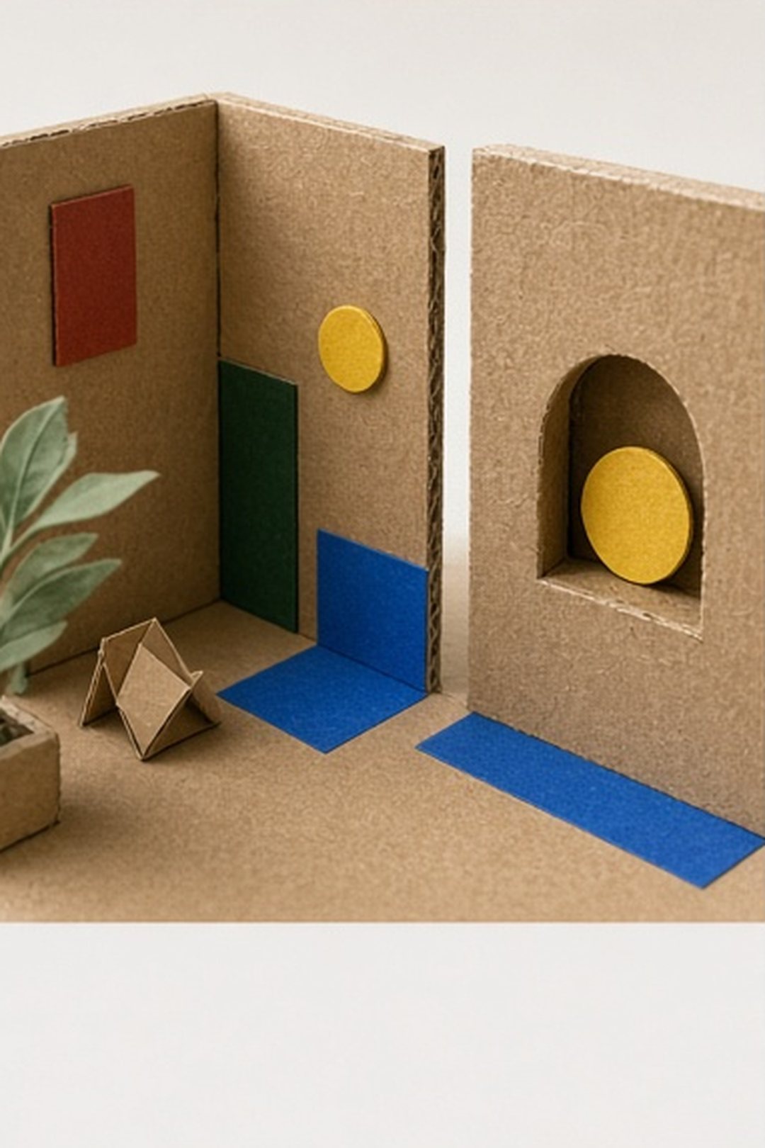 Paired miniature corner views arranged for quiet reflection